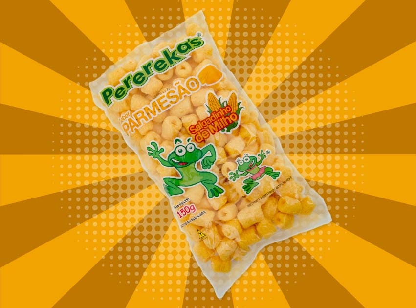 Pacote de Pererekas salgadinho sabor parmesão