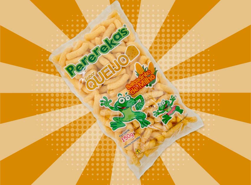 Pacote de Pererekas salgadinho sabor queijo