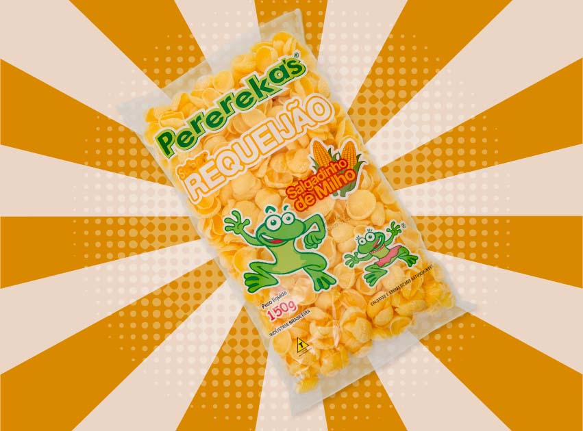 Pacote de Pererekas pipocas sabor tutti-frutti